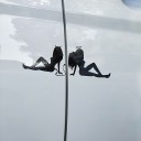 Samolepka na auto anděl a ďábel Vinyl 3