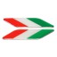 Samolepka na auto talianska vlajka 2 ks 3