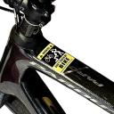 Samolepka na kolo 5x4 cm Nesahej na mé kolo Vtipná dekorace na rám Horské a silniční kolo Samolepicí nálepka Barevný cyklistický doplněk 2