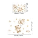 Samolepka na zeď 54,7 x 39,1 cm Medvedík s hnedými balónikmi Priesvitný matný vinyl Dekorácia do detskej izby Roztomilá nástenná ozdoba 2
