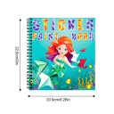 Samolepková kniha Morská víla lepenie podľa čísel 22,8 x 20,9 cm spirála tyrkysová detské tvorenie so samolepkami 3