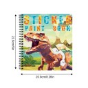 Samolepková kniha Tyranosaurus lepenie podľa čísel 22,8 x 20,9 cm spirála zelená detské tvorenie so samolepkami 3
