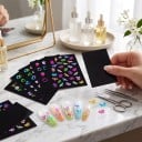 Samolepky na nehty svítící ve tmě 30 archů Neonové 3D motivy Motýli Srdce Květiny a ovoce Samolepicí dekorace Na nail art a manikúru 7