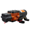 Samonasávací membránové čerpadlo do obytného vozu a na loď 12 V s tlakem 40 PSI a průtokem 3,8 l za minutu v černo-oranžovém provedení 2