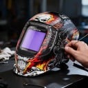 Samostmívací svářečská kukla 4 senzory Přepnutí 1/25000 s True Color Materiál PP Na TIG MIG i ARC svařování a broušení 5