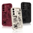 Samsung Galaxy S24 FE:n kukka- ja ruusukuosiset puhelinsuojat Silikoni puhelimen kuori Galaxy S24 FE:n kameran suojalla 19