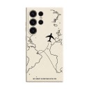 Samsung Galaxy S25 - Lentokone ja lentoreitti maailman kartalla - Taipuisa TPU-suoja - Matkapuhelimen kuori 13