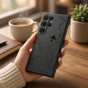 Samsung Galaxy S25 Ultra Lentokonesuojus ja lentoreitti maailman kartalla Taipuisa TPU-suojakuori Matkapuhelimen suojus 3
