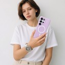 Samsung Galaxy S25 Ultra - Magneettirenkaalla varustettu suojakuori langatonta latausta varten, kahden värin kontrastikuori, S25 Ultra 10