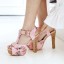Sandale cu platformă pentru femei, cu imprimeu de flori 3