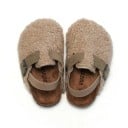 Sandale de pluș pentru copii cu cureaua elastică din spate Papuci de plută cu blană artificială Pantofi confortabili pentru copii, acasă 5