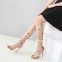 Sandales à talons dorées pour femmes 4