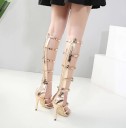Sandales à talons dorées pour femmes 7