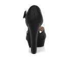 Sandales en cuir pour femmes à plateforme 1