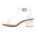 Sandales pour femmes avec talon transparent 8