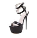 Sandalias de mujer con plataforma alta de piel PU 1