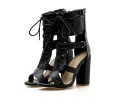 Sandalias de piel de tacón alto para mujer 2