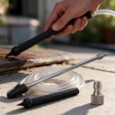 Sandblasting Set for Pressure Washer Quick Coupling 1/4" Ceramic Nozzle #035 Stainless Steel Attachment 46 cm Suction Hose 3 m For Rust and Paint 2