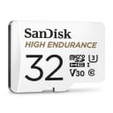 SanDisk High Endurance microSDHC 32 GB UHS-I Klasse U3 V30 og Klasse 10 Hvid Til kamera og mobil Til optagelse af video 1