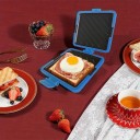 Sandwich maker din silicon pentru cuptor cu microunde cu plăci de grătar din metal Curele ajustabile Suprafață antiaderentă Unelte 4