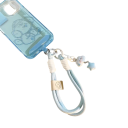 Sangle colorée pour mobile Poutre courte pour poignet Cordons pour téléphone avec pendentif nuage et étoile Chaîne pour appareil photo Porte-clés 2