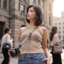 Sangle d'épaule Ulanzi pour appareil photo avec boucle de déconnexion rapide magnétique Longueur réglable Nylon et simili cuir 8