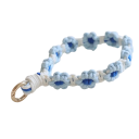 Sangle de téléphone en macramé crochetée Boho Bracelet floral pour mobile lanière pour téléphone porte-clés lien pour la main accessoire pour téléphone 3