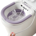 Sanita dobrável 35 x 39 x 12,5 cm Lavabo para mulheres grávidas Cuidados com pacientes com hemorróidas Banheira com mangueira Lavador tipo bidé 5