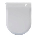 Sanita inteligente com bidé Aquecida e automática Controlo por voz e aplicação 48,5 x 37 cm Forma em U Luz infravermelha Para WC 2