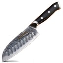Santoku-veitsi, valmistettu Damaskoksen teräksestä C293 2