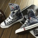 Sapatilhas de cano alto em denim para homem J1474 3
