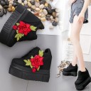 Sapatilhas de cano baixo femininas com flor 2