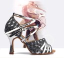 Sapatos de dança femininos prateados 3