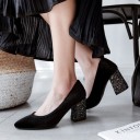 Sapatos de senhora com salto brilhante J1744 4