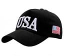 Șapcă de baseball pentru femei cu broderie în relief USA și steag pe lateral Șapcă din bumbac cu poliester și acril Mărime universală cu curea 4