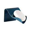 Săpunieră din plastic, montată pe perete, 11,5 × 8 × 9 cm, săpunieră cu auto-drenaj și scurgere a apei, suport pentru săpun de baie, fără găurire, montare adezivă 2