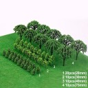 Sarja 50 kpl Mallipuita 28–75 mm Muoviset miniatuurit dioraamille Mallimaisema Koristeet 2