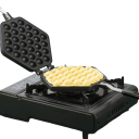 Sartén de teflón negra para hacer waffles de burbujas Waflera con superficie antiadherente Molde para waffles de burbujas Sartén de doble cara para cocina a gas 39 x 21 cm 3