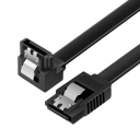 SATA 3.0 adatkábel, 39 cm, merevlemezekhez, gyors átvitelhez, 6 Gbps-os derékszögű, ferde csatlakozóval, SSD, HDD és notebook PC kompatibilitással 1