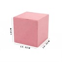 Satin smykkeboks 12 × 12 × 12 cm velvet opbevaringsboks rosa kompakt organizer til ringe, øreringe og små smykker 2