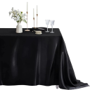 Satin Tablecloth 145 x 250 cm Rectangular Glossy Tablecloth for Festive Table Wedding and Banquet Decoration Elegant Decoration Various Colours 2