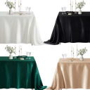 Satin-Tischdecke 145 x 200 cm Rechteckige glänzende Tischdecke für festliche Tische Dekoration für Hochzeiten und Feiern Verschiedene Farbvarianten 5