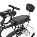 Sats för passagerare på cykel sits med ryggstöd 27 x 17,5 cm handtag 20 cm fotstöd 5 x 9 cm svart montering på bakre pakethållare 3
