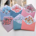 Sats med 4 stycken brevpapper med kuvert 16,1 × 11,4 cm papper 19,5 × 13,5 cm blommotiv för brev och hälsningar 3