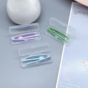Sats med applikator och pincett för kontaktlinser med fodral färgad hygienisk hjälpmedel för hantering av linser 7