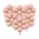 Sats med folieballonger 50,5 x 40 cm i form av rosa prästkragar Blomsterdekoration för fester Dekoration för kalas och bröllop 1