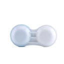Sats med kontaktlinsfodral 10 st storlek 5,5 x 1,4 cm plastfärgade fodral med märkning L och R för daglig användning 8