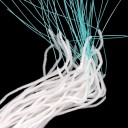 Sats med tandtrådsträdare 50 st för tandställningar och interdentalt rengöring plastfiber vit utförande för munhygien 3