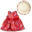 Šaty a klobúčik pre bábiku A454 2