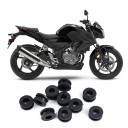 Satz 10x Gummidurchführungen für Motorradverkleidungen 18,5x9 mm Schwarze Silentblöcke für Yamaha Honda Suzuki Kawasaki Universelle Gummidurchführungen 5